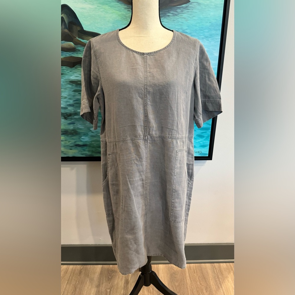 Wrap London Linen Shift Dress Size 10